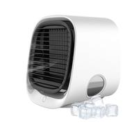 Générique Climatiseur Mobile, 2025 Petit Climatiseur Portable USB Ventilateur Silencieux Refroidisseur D'air, Mini Ventilateur Portable, Air Conditioner Portable Pour Chambre, Bureau, Camping (Blanc)