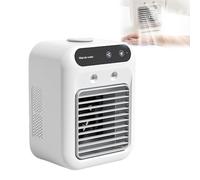 Générique Climatiseur Mobile - Mini Climatiseur USB Ventilateur Silencieux Refroidisseur D'air Portable Pour Chambre, Bureau, Camping (Blanc)