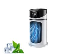 Générique Climatiseur Portable, Technologie De Refroidissement par évaporation, 6 Vitesses De Vent Et 3 Niveaux De Brume Fraîche, Refroidissement Personnel à économie Dénergie (White)