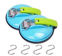 Générique Clip, Clip Suction Cup Hanger, Multifunction Heavy Duty Vacuum Wreath Cup Hook, No Drilling Required,Strong Suction,Suitable For Kitchens, Bathrooms, Toilets,And Cars (Sky blue,2pcs)