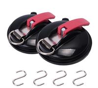 Générique Clip, Clip Suction Cup Hanger, Multifunction Heavy Duty Vacuum Wreath Cup Hook, No Drilling Required,Strong Suction,Suitable For Kitchens, Bathrooms, Toilets,And Cars (Black,2pcs)