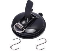 Générique Clip, Clip Suction Cup Hanger, Multifunction Heavy Duty Vacuum Wreath Cup Hook, No Drilling Required,Strong Suction,Suitable For Kitchens, Bathrooms, Toilets,And Cars (Black1,1pcs)