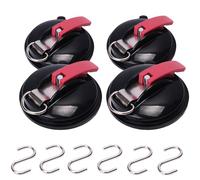 Générique Clip, Clip Suction Cup Hanger, Multifunction Heavy Duty Vacuum Wreath Cup Hook, No Drilling Required,Strong Suction,Suitable For Kitchens, Bathrooms, Toilets,And Cars (Black,4pcs)