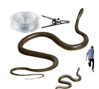 Générique Clip on Snake Prank - Realist Snake Prank - Golf Fake Snake Toy Simulation Prank Prank Prank with String and Clip Vivid Movement Mouvement Halloween Decor