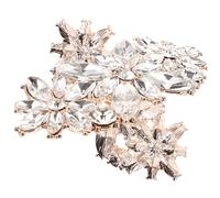 Générique Clips à Chaussures en Alliage de Zinc et Cristaux Or pour Mariée, Décorations Réutilisables et Élégantes, pour Chaussures et Mariages