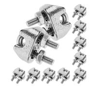 Générique Clips Câbles Serrage Lot de 10 en Acier Inoxydable 304 Pince à Corde de U Solide pour de 2 Mm pour Câble Métallique