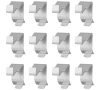 Générique Clips d'armoire en Fer 12 pièces, Supports d'étagères métalliques pour classeurs et armoires, légers et Pratiques, adaptés au Rangement de Bureau et à l'organisation