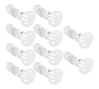 Générique Clips de Chaussures Argenté Chaussures en Acier Inoxydable 32mm X 20mm Lot de 10 Pièces, Accessoires Solides pour Décorer sans Abîmer et Paquet