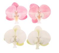 Générique Clips de Chaussures Design Clip Facile Fleurs Orchidée en Plastique, 2 Paires Accessoires Élégants pour Sorties D'été Décontractées et Soirées Mariage