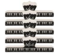 Générique Clips de Partition Design Classique et Léger Lot de 5 en ABS Noir pour Maintenir Partitions et Livres pour Musiciens et Lecteurs