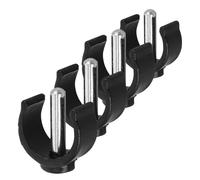 Générique Clips de Poignée pour Canne de Marche et Déambulateur 4 Pièces en Plastique, Boucle C pour Usage Accessoires de Marche et Fixations Sécurisées