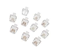 Générique Clips de réparation de connecteurs RJ45, 10 pièces, couvertures compatibles avec Les câbles Ethernet Cat5e Cat6 pour Le Bureau et la Maison, Boucles de réseau