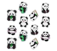 Générique Clips Multifonctionnels en Acrylique pour Bureau, Lot de 12 Pinces à Photos Réutilisables Motif Panda, pour Dossiers et Paquet à Goûter