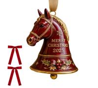 Générique Cloche de Cheval Décorative Faite Main - Joyeux Noël 2025, Élégante Cloche de Noël en Métal D'inspiration Vintage, Cadeau Exquis pour Les Amoureux des Chevaux et Les Collectionneurs(1pc#)