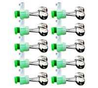 Générique Cloches d'alarme de pêche, Cloches de Canne à pêche - 10X Cloches d'alerte de - Indicateurs de Touche de, Cloche à Double Alerte pour Les Amateurs de, Accessoires d'outils de