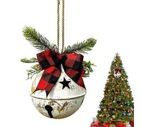 Générique Cloches de Noël Géantes pour Extérieur - Décor Saisonnier De Noël avec Noeud Ornemental - Ornements de Cloches Métalliques pour Fête,pour Le Porche Le Jardin la Cour l'Extérieur et la Fête