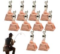 Générique Cloches de Pêche - 10 Pièces d'Équipement de Cloche avec Pince,Détecteur De Touche De Pêche - pour Lacs, Rivières, Réservoirs, Eau Salée, Eau Douce, Mer, Canne, Père, Fils,