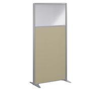 Générique Cloison B-Zen Semi-vitrée Tissu Cadre Gris L 81 x H 180 cm (Champagne)