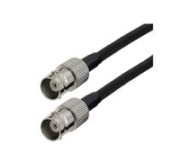 Générique Cloison BNC F vers BNC M Pigtail RG58 à angle droit | Câble de raccordement coaxial d'extension étanche 50Ω RF(BNC F to BNC F,15CM)