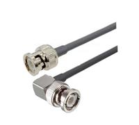 Générique Cloison BNC F vers BNC M Pigtail RG58 à angle droit | Câble de raccordement coaxial d'extension étanche 50Ω RF(BNC M to BNC M90,5M)