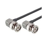 Générique Cloison BNC F vers BNC M Pigtail RG58 à angle droit | Câble de raccordement coaxial d'extension étanche 50Ω RF(BNC M90 to BNC M90,12M)