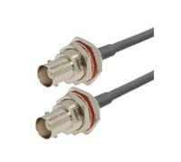 Générique Cloison BNC F vers BNC M Pigtail RG58 à angle droit | Câble de raccordement coaxial d'extension étanche 50Ω RF(BNC FW to BNC FW,10CM)