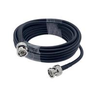 Générique Cloison BNC F vers BNC M Pigtail RG58 à angle droit | Câble de raccordement coaxial d'extension étanche 50Ω RF(BNC M to BNC M,50CM)