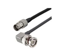 Générique Cloison BNC F vers BNC M Pigtail RG58 à angle droit | Câble de raccordement coaxial d'extension étanche 50Ω RF(BNC F to BNC M90,15CM)
