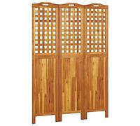 Générique Cloison de séparation 3 Panneaux 121,5x2x180 cm Bois d'acacia,Meubles, Séparateurs de pièces, Brun (Poids 16KG)