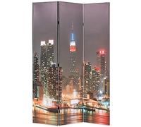 Générique Cloison de séparation Pliable 120x170 cm New York la Nuit,Séparateurs de pièces,5.2KG-245861