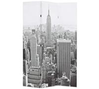 Générique Cloison de séparation Pliable 120x170 cm New York Noir et Blanc,Meubles, Séparateurs de pièces, Multicolore (Poids 5.2KG)
