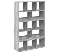 Générique Cloison De Séparation Sonoma Gris, Bois D'ingénierie, 13 Étagères | Surface Lisse, Résistant À L'humidité, Polyvalent Comme Bibliothèque, Entretien Facile