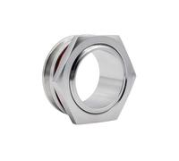 Générique Cloison sanitaire sans Soudure en Acier Inoxydable SS304, réservoir d'eau à Trois Pinces,raccord de Tuyau connecteur Bouilloire, 1.5 "2"(1.5 inch 1PCS)
