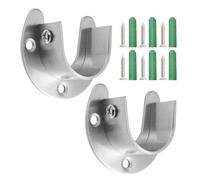 Générique Closet Rod Holders - 1.89 inches Brackets Wardrobe Organizer for Storage, Heavy Duty Support with Screws Secure Fitting, Closet Hanger Hardware for Laundry Bathroom Bedroom Apartment Dorm