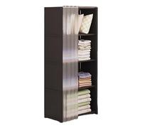 Générique Closet Wardrobe, Heavy Duty Garment Rack, Small Room Storage Organizer, Multi Tier Clothes Shelf System, for Folded Clothes Dresses Coats Bedroom Organization Space Saving Home Use