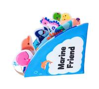 Générique Cloth Book - Machine Washable Sensory Toy, Portable Quiet Learning Pages with Sturdy Soft Fabric Texture, Educational Fine Motor Skills Aid, Ideal for Car Airplane Classroom Vacation