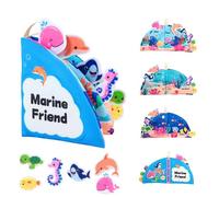 Générique Cloth Book Toy - Portable Activity for Preschool Learning | Educational Travel Book with Interactive Pages, Fun Parent Child Bonding Tool, Creative Play for Home Car Classroom