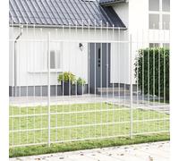 Générique Clôture de Jardin avec Un Sommet en Arche, Blanche, 10,2 x 2 m, en Acier,Panneaux de clôture,74.1KG-3360165