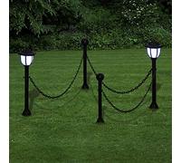 Générique Clôture de Jardin Solaire avec Lampes LED - pour Patios et Cours - Plastique Durable - Résistant aux Rayons UV - Écologique et Économique - Fonctionne 8 Heures après 3 Heures de Soleil