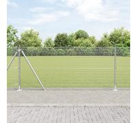 Générique Clôture en Fil Soudé avec 13 Poteaux à Douille 0.8x25 m Acier Galvanisé,Panneaux de clôture,22.74KG-3352314