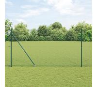 Générique Clôture en Fil soudé avec 13 poteaux en Spike Verts 1.4x25 m en Acier,Panneaux de clôture,38.68KG-3352090