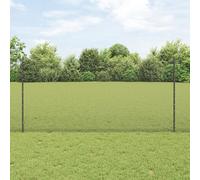 Générique Clôture en Fil Soudé avec 22 Poteaux Gris 1.2x25 m Acier,Poteaux & traverses de clôture,21.18KG-3336601