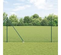 Générique Clôture en Fil soudé avec 7 piquets en Spike Vert 1,5x10 m Acier,Panneaux de clôture,22.55KG-3352058