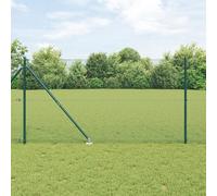 Générique Clôture en Fil soudé avec 7 Posts en Spike Verte 1.4x10 m Acier,Panneaux de clôture,21.7KG-3352054