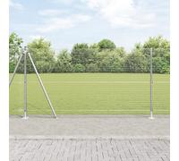 Générique Clôture en Fil soudé avec 7 poteaux flasques 1.2x10 m Acier galvanisé,Panneaux de clôture,15.09KG-3352288