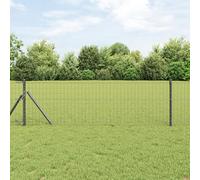 Générique Clôture Euro avec 7 Potes 0.6x10 m Acier Galvanisé Gris,Panneaux de clôture,10.99KG-3350370
