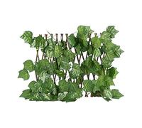 Générique Clôture Extensible pour Préserver L'intimité, Clôture de Jardin, Treillis en Bois, Mur d'escalade avec éléments Végétaux Artificiels, Décorati, Grape Leaves