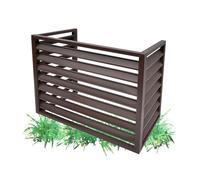 Générique Clôture extérieure en Aluminium pour climatiseur, Protection Contre Les intempéries, Cache-Poubelle, Support à Fleurs, Habillage décoratif pour Patio et pelouse (Couleur : Marron 1
