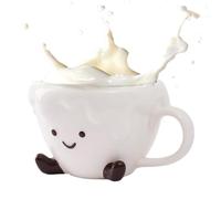 Générique Cloud Cups, Ceramic Coffee Mug, 450ml Cute Cloud Shape, Cartoon Expression Design, Comfortable Handle, Anime-Inspired Tableware Mugs for Gift Idea Women Friends Mom Hot Beverage Use
