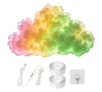 Générique Cloud Lights Decor - RGB Sound Reactive Lamp for Mood Display | ABS Shell with LED Strip, USB Powered Color Lighting, Ambient Visual Accessory for Bedroom Nursery Party Space